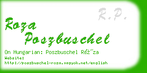 roza poszbuschel business card